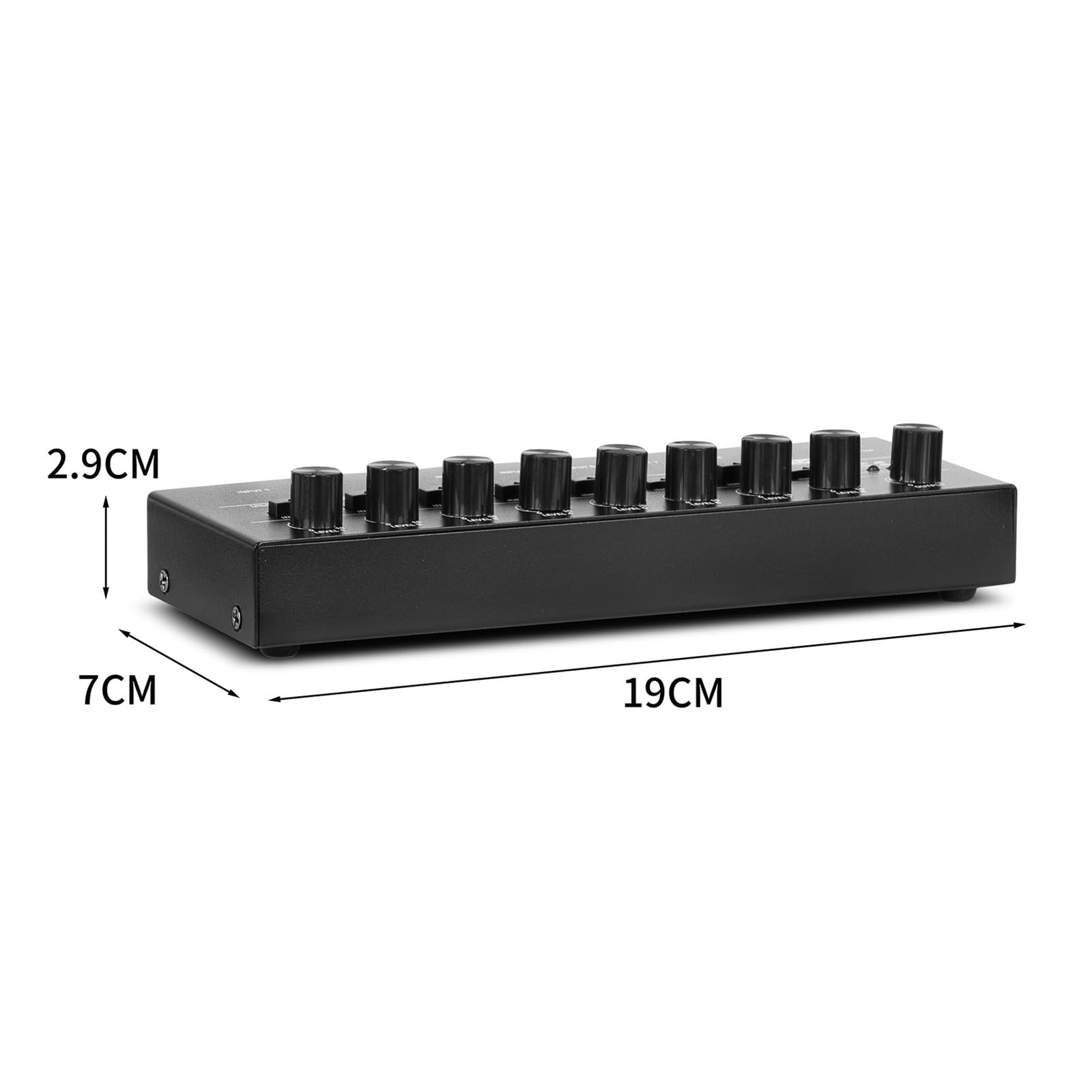 Mixer DJ, 4 6 8 Canali Mini Mixer Audio Stereo Di Linea Portatile A Bassissimo Rumore For La Registrazione Apparecchiature(MX6-Black)