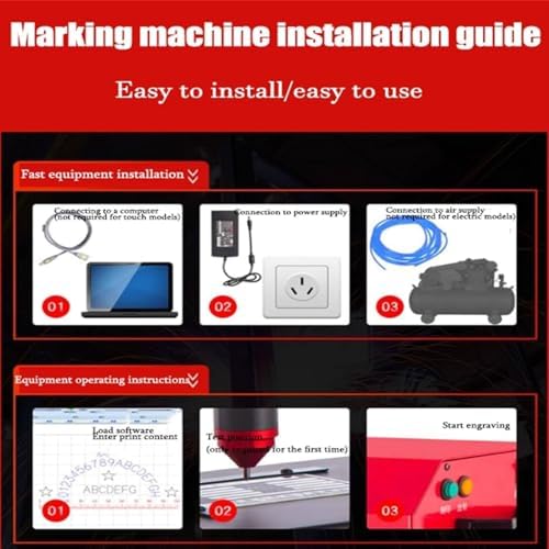 Pneumatic Dot Peen Marking Machine - Heavy-Duty Engraver for VIN Codes & Numbers on Large Metal Parts Like Car Chassis - Durable Pneumatic Marking Tool