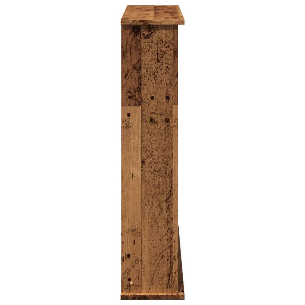 Cadre de cheminée vieux bois 75x20x87,5 cm bois d'ingénierie