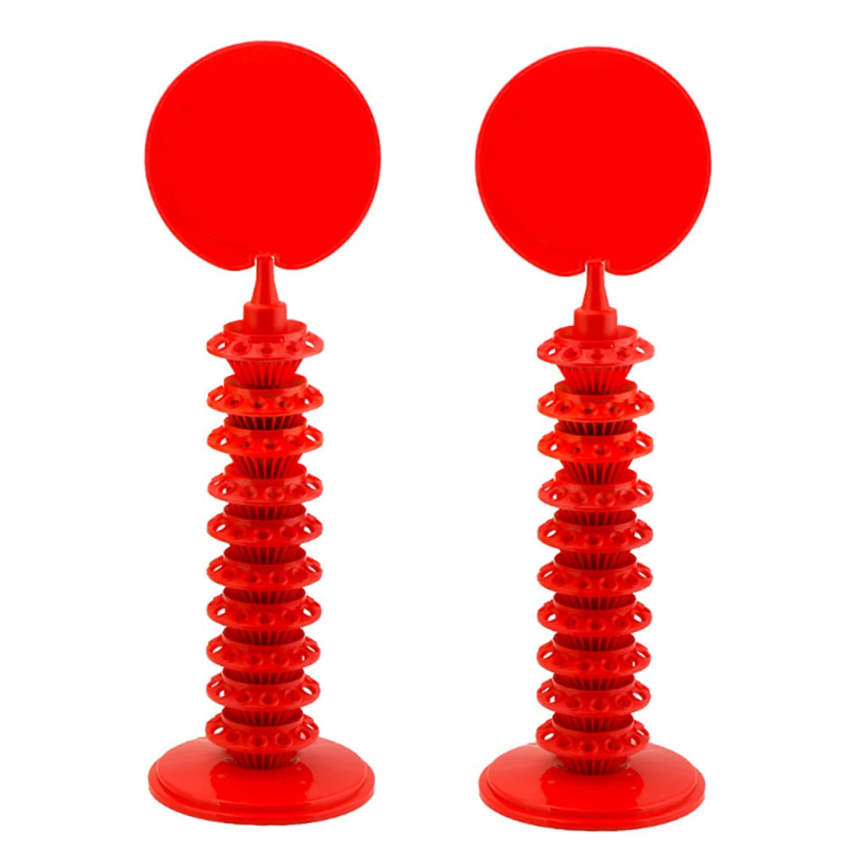 Expositor de Mesa para Piruletas Ajustable, 2 Piezas, Plástico Rojo