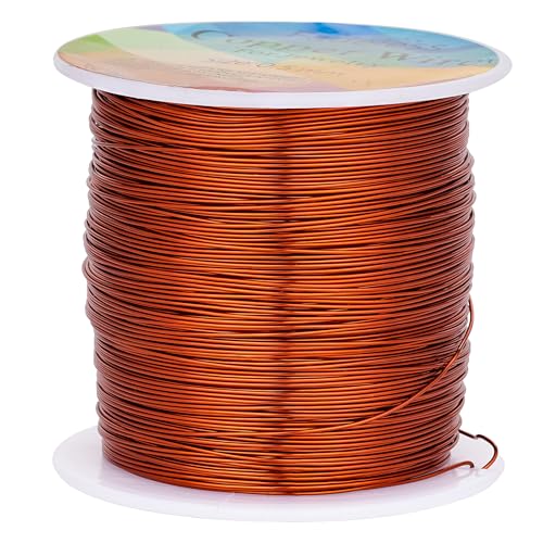 Tarnish Resistant Copper Wires 24 Gauge/0.5mm, 203 Feet, Red Coffee