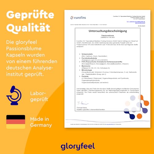 Passionsblume Kapseln Hochdosiert - 240 Kapseln - 3750mg Passionsblume (937,5mg Passionsblumen Extrakt) - Gegen Unruhe, für Entspannung* - Laborgeprüft, ohne Zusätze in Deutschland hergestellt