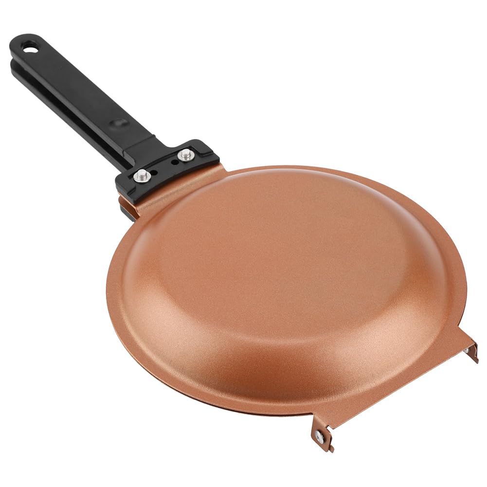 Padella in Ghisa, Padella per Pancake da 19 Cm / 7,5 Pollici, Padella per Griglia a Doppio Lato, Padella per Friggere le Uova, Padella per Frittata, Padella per Uova