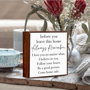 Inspirational house to live in farmhouse entryway decor wooden box always remember you are braver than you think rustic wood block plaque box sign for family friends shelf table decoration white  urban country home decor