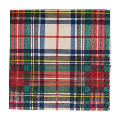 Caspari Dress Stewart Tartan Paper Luncheon Napkins - 20 Per Package