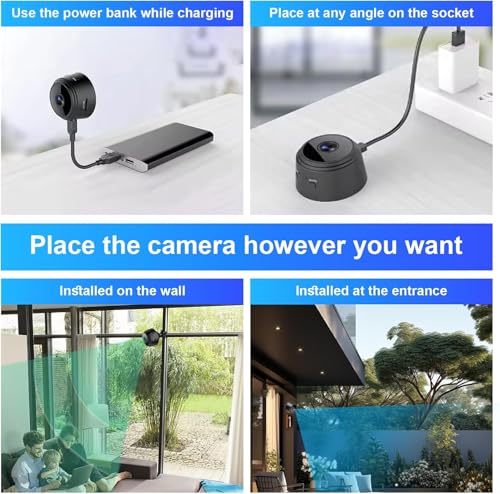 Image of 1080P WiFi Wireless Nanny Camera for Pet Baby Home Office Security Small Monitor Video Camera with App Control Cloud /SD Storage (Magnet Camera)