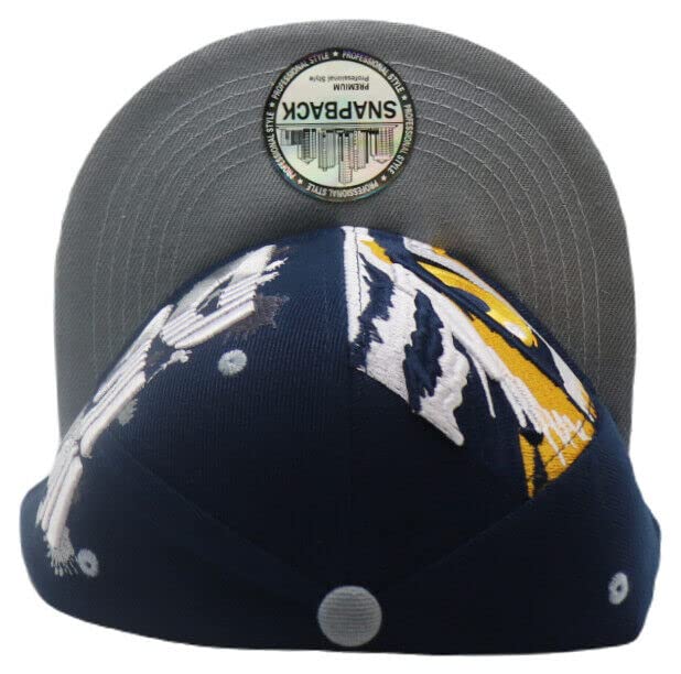 Detroit New Leader Premium Splash Eye of The Tiger Blue Gray Era Snapback Hat Cap miniatura 7