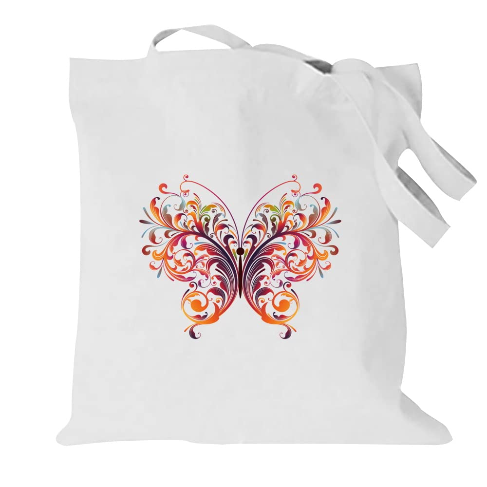 Butterfly Printed Canvas reusable grocery bags, Foldable Casual Travel HandBag, Shoulder Beach Tote Bags, Shopper bag eco friendly super strong washable Storage bags Shopping bag Canvas bag for Women