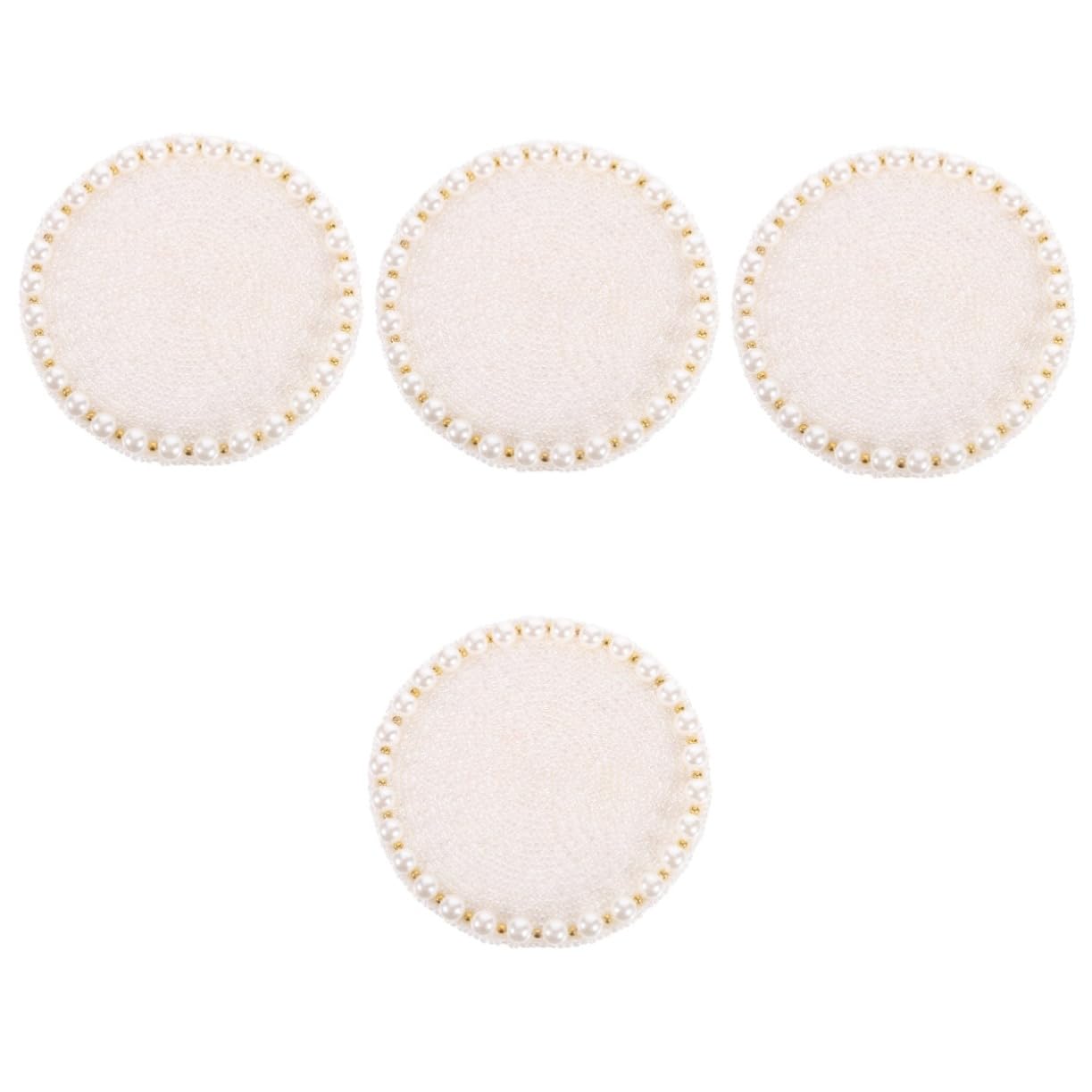 Dessous de verre Alipis en marbre blanc perle pour bol et tasse (4 pièces)