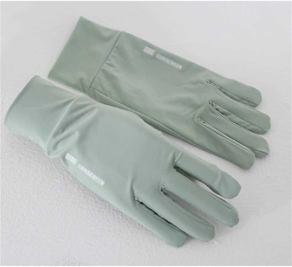Sports Riding Ice Silk Gloves Driving Men and Women Can Touch Screen Thin Gloves(D)