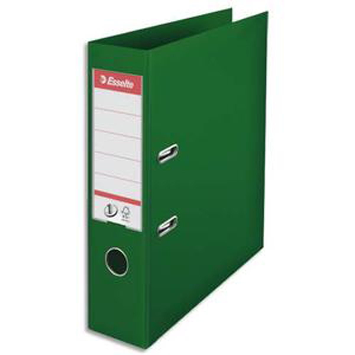 Lot de 10 classeurs à levier N°1 POWER en polypropylène, dos 75mm, coloris VERT