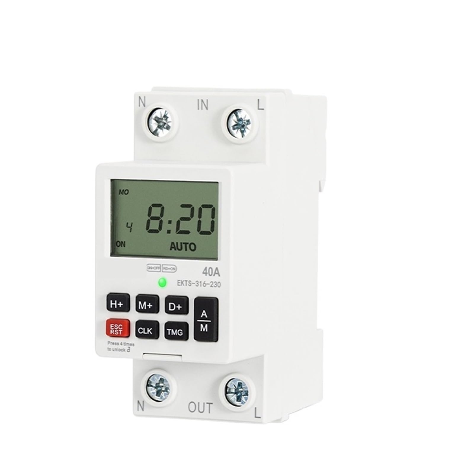 Relais intelligent EKTS316 avec batterie et programmation sur 7 jours