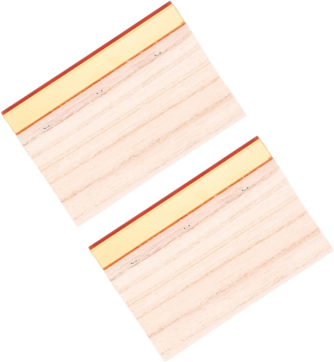 jojofuny 2pcs Wooden Ink Scrapers for Screen Printing Professional Squeegee Blade Scratch Board Tool