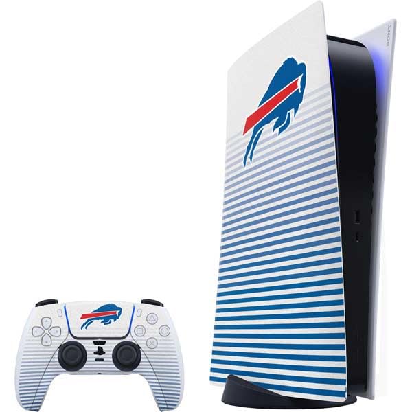 Skinit Decal Gaming Skin Compatible with PS5 Bundle - Officially Licensed NFL Buffalo Bills Breakaway Design