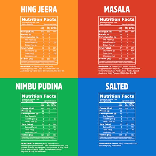Image of Taali Roasted Peanuts | Try All Flavors | Crunchy Healthy Snacks | No Trans Fat, Gluten free, Roasted Not Fried (Pack of 12 x 140 /150 gms)(weight may vary)