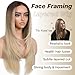 BrownBomb Ombre Blonde Wear and Go Glueless Wigs Pre Plucked Pre Cut for Beginners Synthetic Lace Front Wigs With Bangs Blonde Long Layered Straight Wigs 26 Inch 3 Seconds to Wear for Beginners
