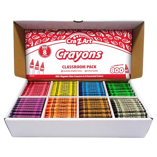 Cra-Z-Art Crayon Bulk Class Pack 800ct 8 Assorted Colors - Thumbnail 3