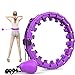 MOAMDAUT Hula Hoop Fitness Dimagrante Regolabile 360°Massaggio Surround, 24 Nodi Fitness Massage Perdita di Peso Hula Hoop con Metro a Nastro (Viola)