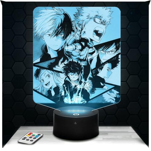 Lámpara de mesilla de noche, luz nocturna táctil Manga Deku All