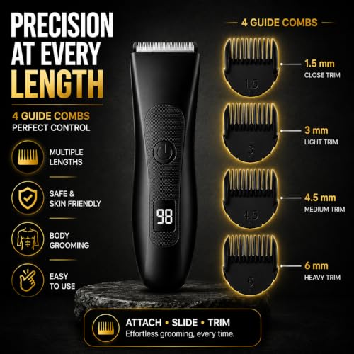 Generic Full Body Trimmer for Men, Ceramic Blade, 80-minute Runtime - Image 7