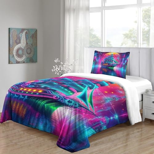 Housse de couette voilier imprimée 3D navigation microfibre 135x200