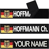 ✔ PATCHES MIT KLETT [Beste Qualität] Abmessungen: 125x25mm - Maße inklusive gesticktem Rand | Motiv: Deutschland Adler