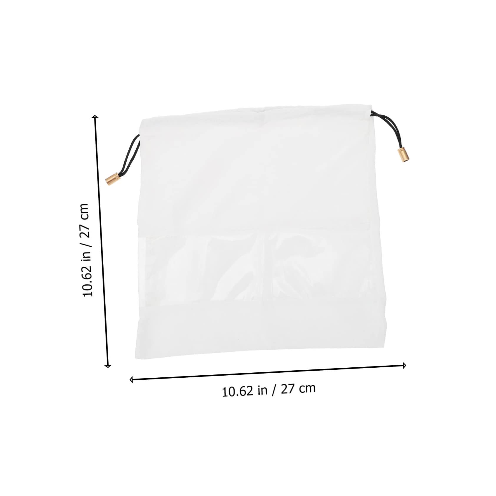 PartyKindom 1pc Handbag Dust Bag Velvet Pouch Bag Organizer for Tote Purse 27x27cm White Washable