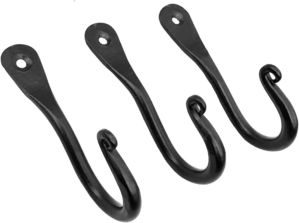 Hand Metal Wall Hook Set of 3 Pcs Wrought Iron