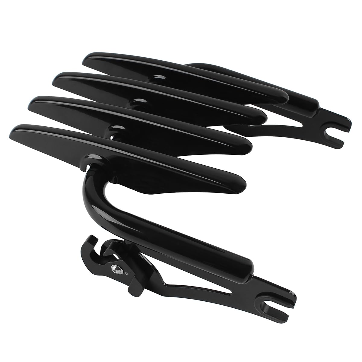 H RUO Stealth Gepäckträger, schwarz, Abnehmbarer Gepäckträger, kompatibel mit Harley Davidson Street Glide Road Glide Road King Electra Glide Ultra Limited 2009–2024