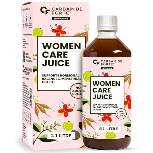 Image of Carbamide Forte She Care Juice for Women | PCOS Supplement & PCOD Ayurvedic Medicine with 17 Ayurvedic Herbs | Supports Hormonal Balance for Women & Period Pain Relief & | She Care Herbal Juice with Shatavari, Ashoka & Methi | 1 Litre