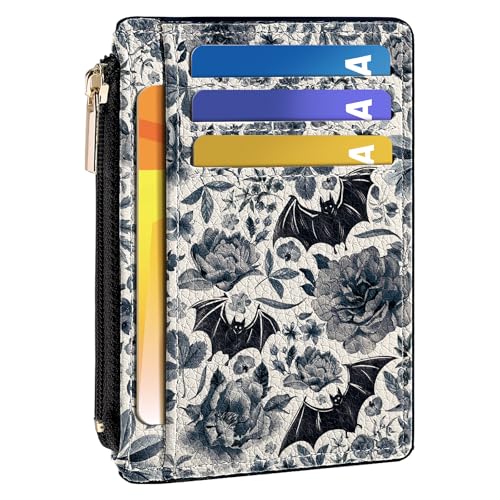 Image of Tipmile Womens Credit Card Holder Wallet, Small Slim RFID Blocking Sleeve | Mini Tiny Cute ID Case, Minimalist Zipper Pocket Wallet, Thin Coin Purse, Mothers Gift