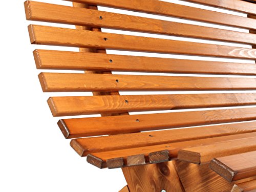 Ambientehome Bank, Massivholz 3er Parkbank Sorpesee Gartenbank 140 cm, braun, 140×72.5×87 cm, 90679 - 2