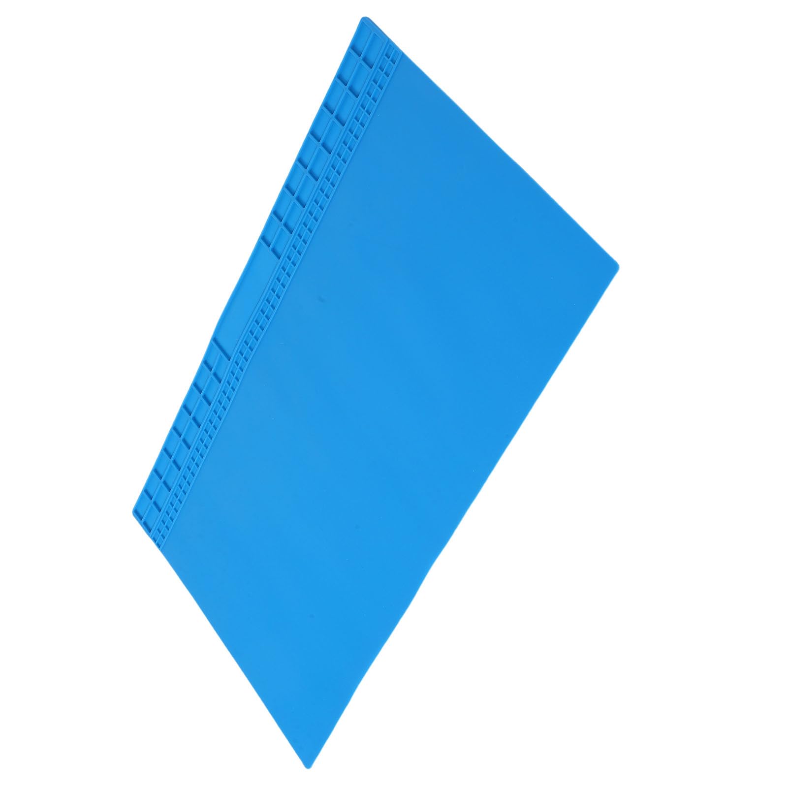 VGEBY Bardzo Duża Silikonowa Mata Lutownicza, Antypoślizgowa, żaroodporna Podkładka Warsztatowa z Organizerem śrubowym do Projektów Naprawy Elektroniki 70x40cm (BLUE)