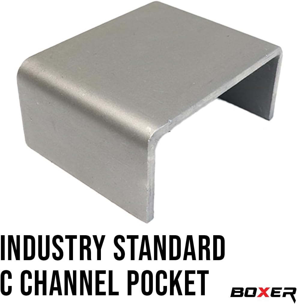 Boxer Heavy Duty Weld On Steel Stake Pocket Anchors for Flatbed Trailers and Trucks - 2x4 Weld On Steel Bracket 4 Pack