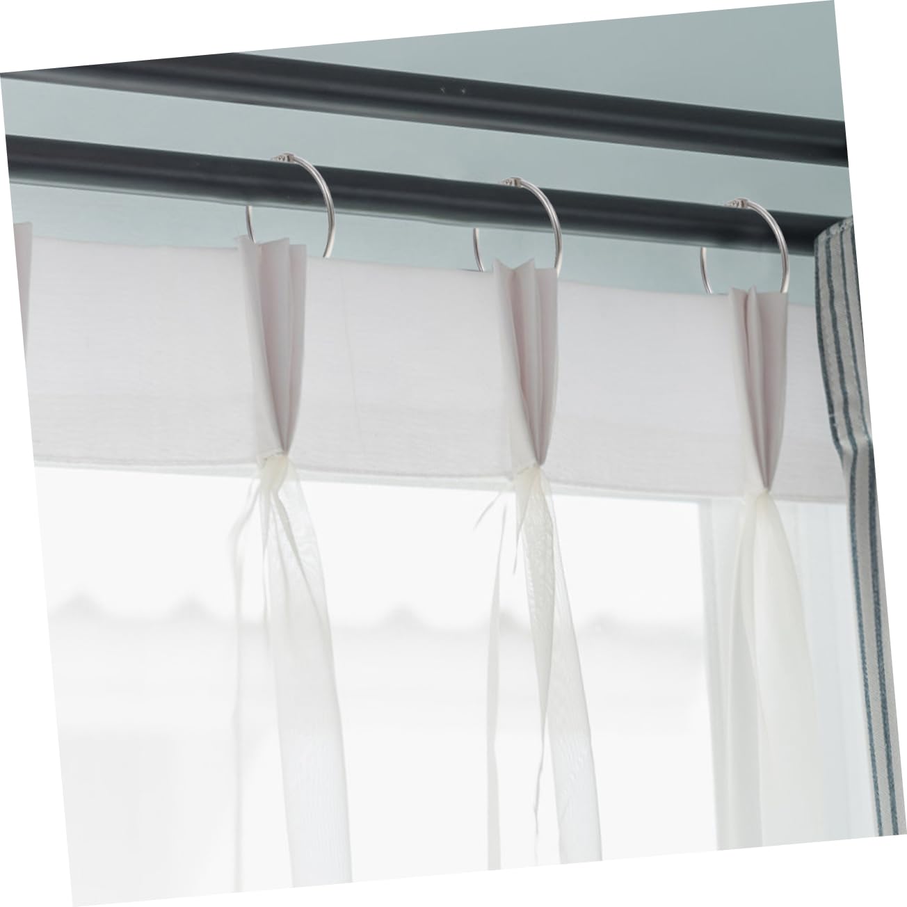 PRETYZOOM 4 Set Di Ganci Per Da Doccia in Metallo Set Di Ricambio Rotondi Per Tende Da Doccia Decorativi Per Il Bagno Adatti A E Stili 30 Pezzi*4