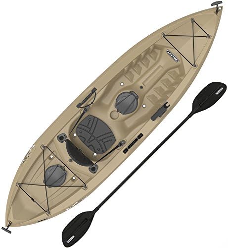 Lifetime Muskie Angler Sit-On-Top Kayak with Paddle, Tan, 120""" (90508)
