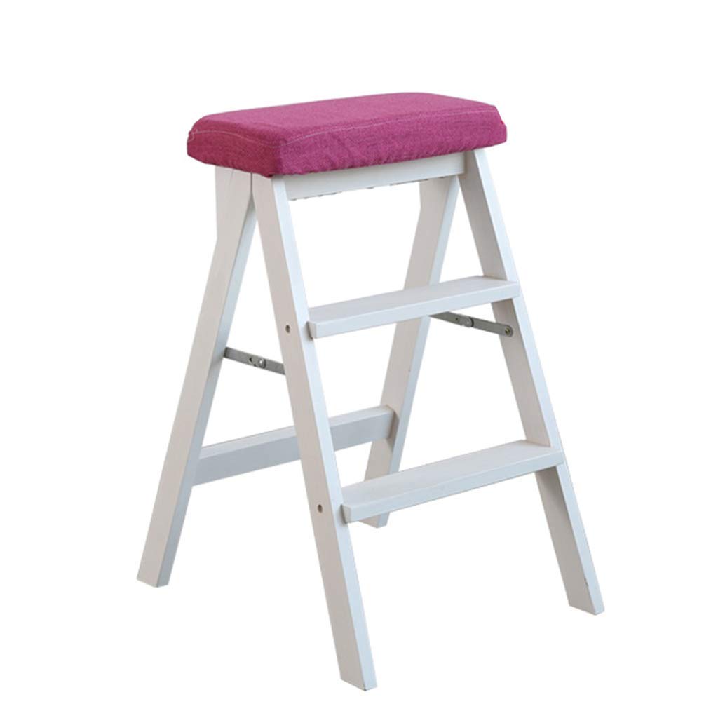 Tabouret d'échelle en bois pliable à 3 étapes pour bibliothèque de maison