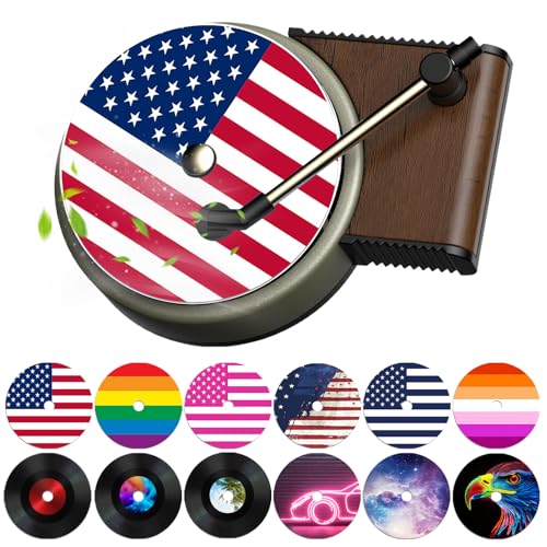 Record Player Car Vent Clip - 12-Pack Air Freshener,Super Strong Rotation Function,AITOEAGLE Clip Vent Outlet Car Inter Decor Accessories Decoration,for Diffusers Inter Accessories Gift