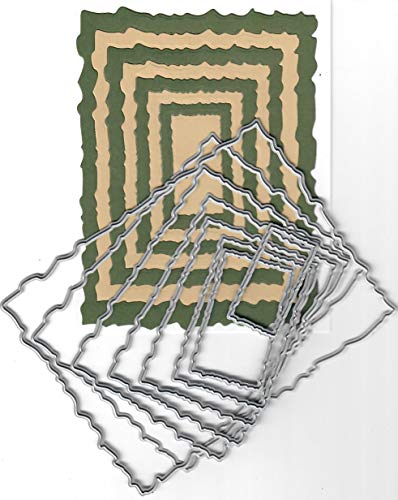 Dies to die for Metal Craft Cutting die - Torn Edge Rectangle Nesting die Set