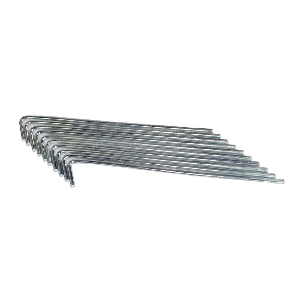 Hi Gear 7" Roundwire Tent Peg (10 Pack), Silver, One Size