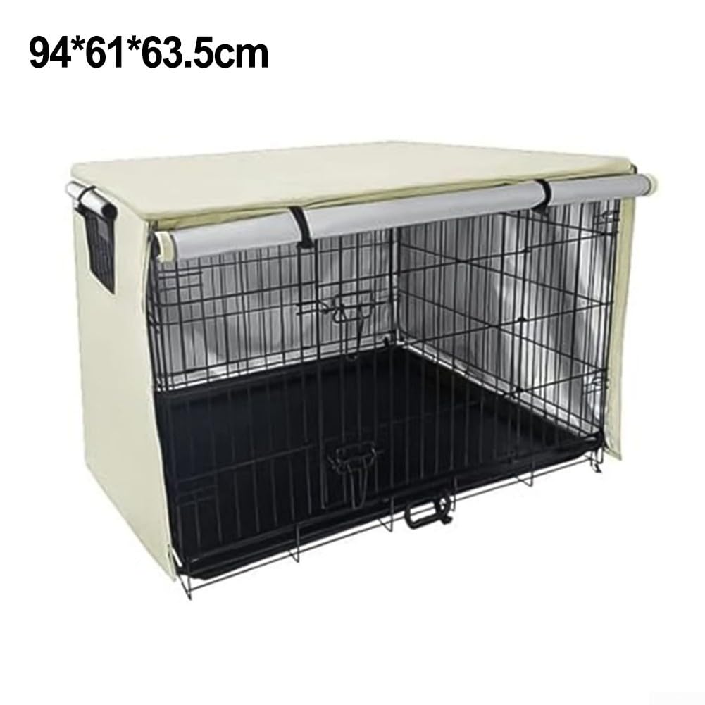 RichVibe La funda de malla para jaula de perro permite personalizar la visibilidad y ventilación para mascotas (109 x 74 x 76 cm)