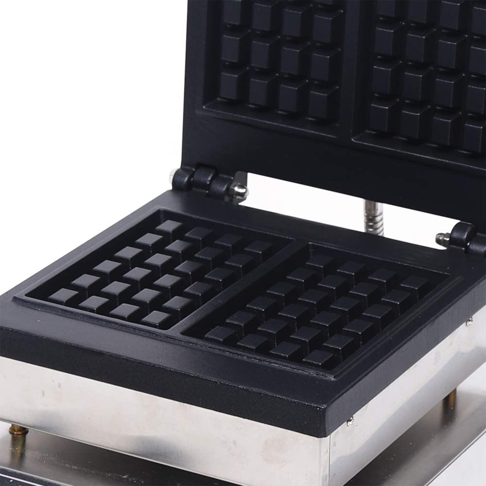 Gofres comerciales, 2 unidades, antiadherente, 1500 W, máquina de gofres eléctricos, 30 x 36 x 24,5 cm, con placas antiadherentes, para hornear deliciosos gofres