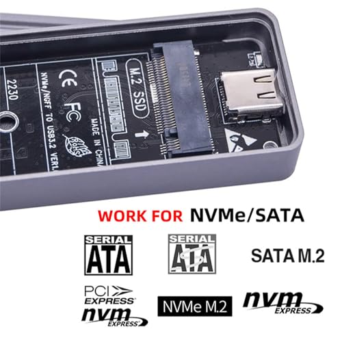 Cablecc Caja Externa USB4 Type-C para SSD M.2 2242/2230 miniatura 7