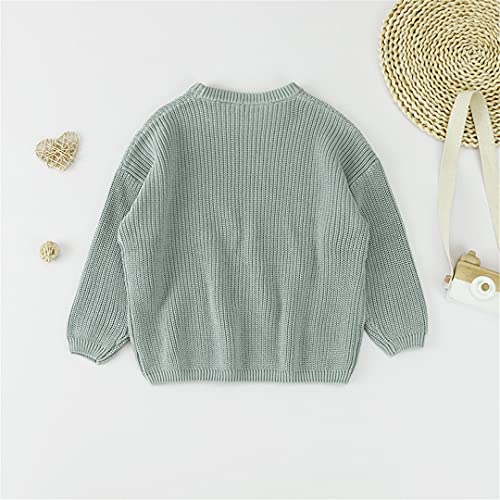 Kids Boys Girls Long Sleeve Pure Color Knit Sweater Kids Pullover Sweaters2