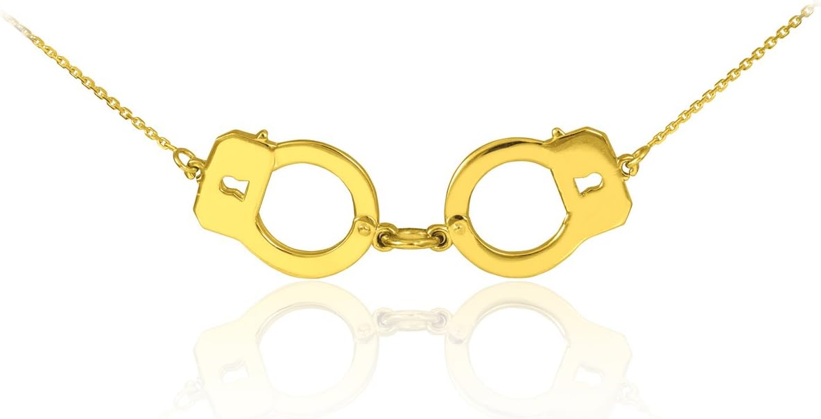 14k Gold Handcuff Necklace