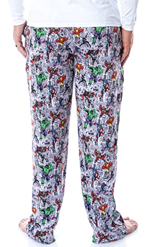 Marvel Mens' The Avengers Vintage Superhero Comic Sleep Pajama Pants4