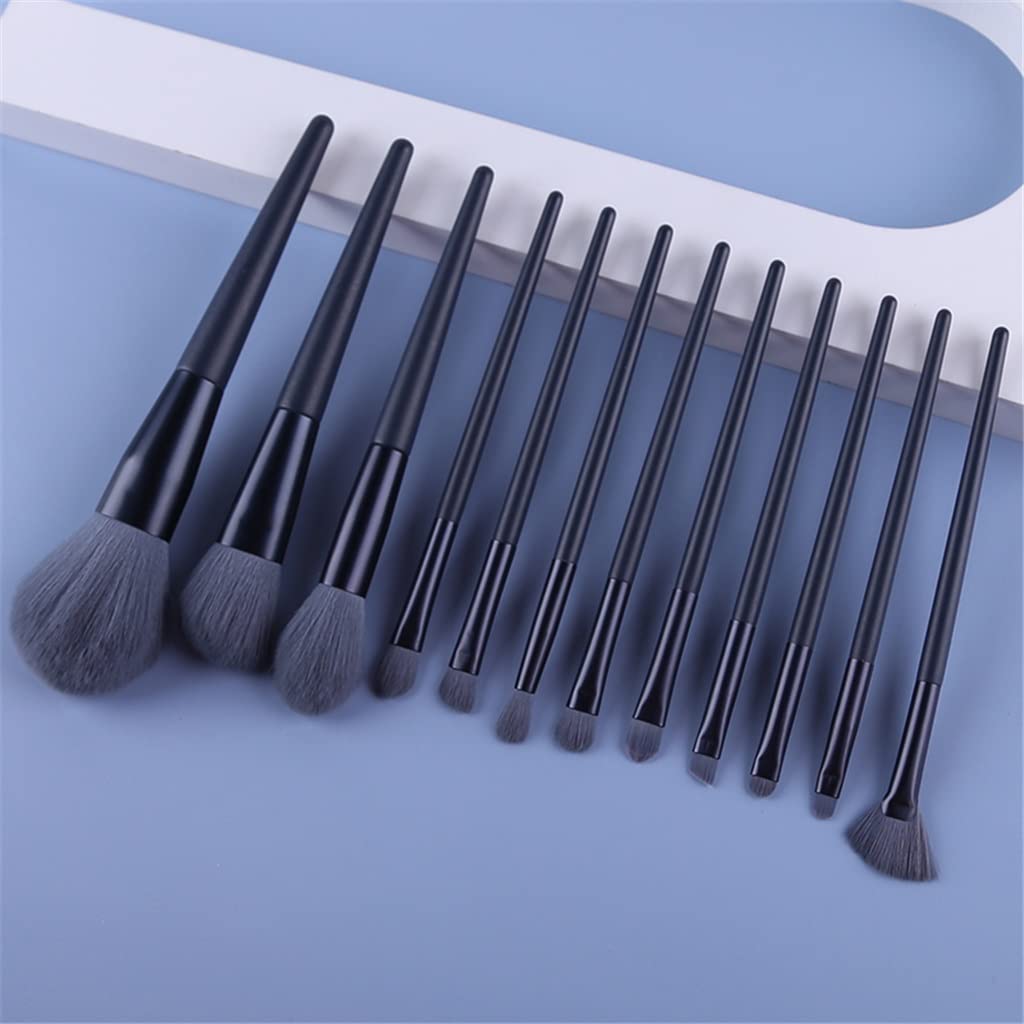 Juego de 12 brochas de Maquillaje de Pelo Natural Phantom Blue, brocha para Base, Polvos, Colorete, brocha de Maquillaje Profesional para Rostro