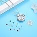 Birthstone Family Tree of Life Screw Floating Charm Living Memory Locket, DIY Stainless Steel Toughened Glass Pendant Necklace