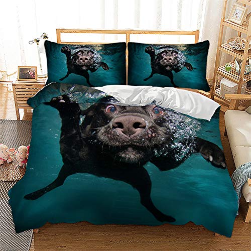 Ropa de cama 3D de perro Shar Pei para regalo infantil con funda edredón 180x220 Stillshine 5