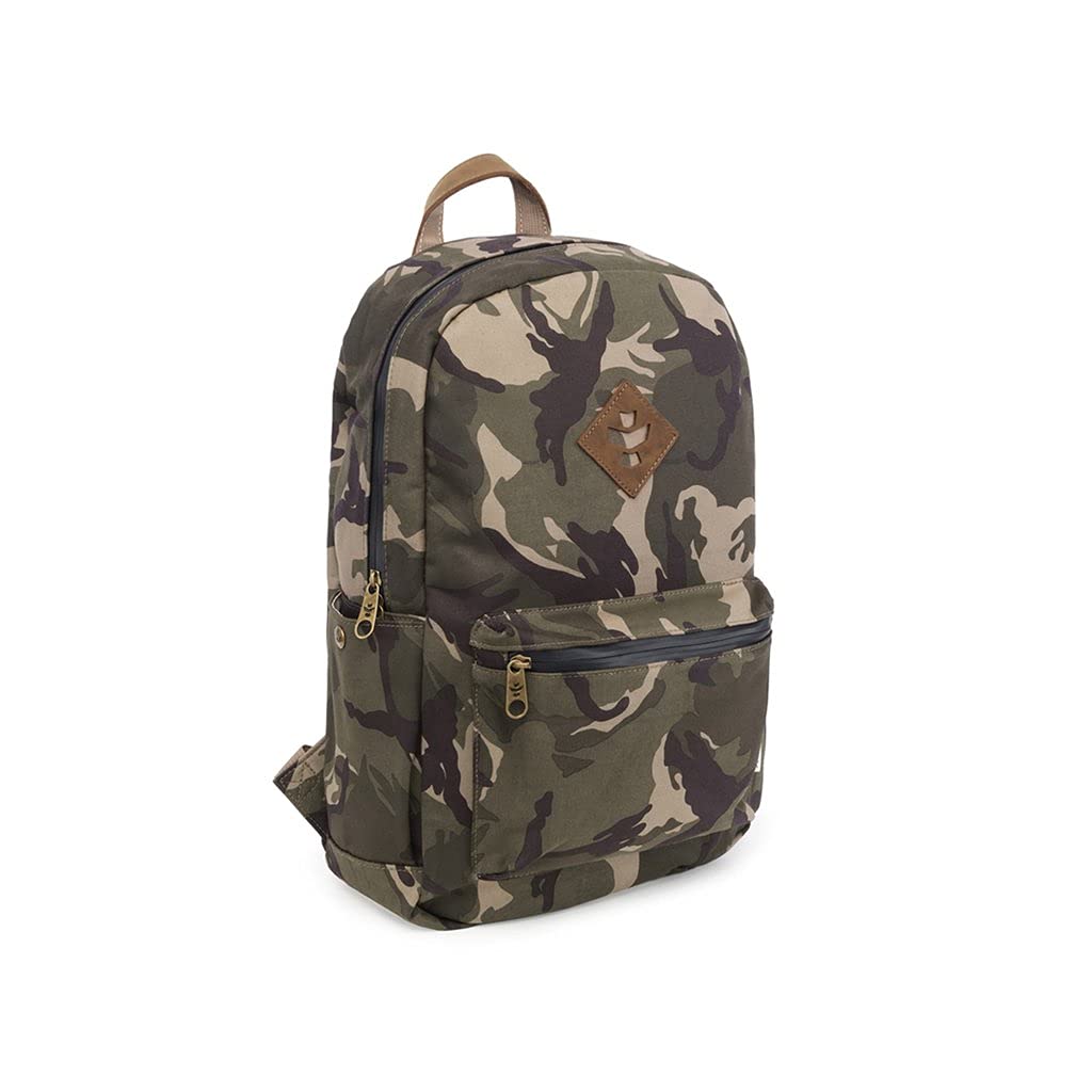 Revelry Supply Explorer Water Resistant Medium Size Travel Backpack - 18 L (Brown Camo)